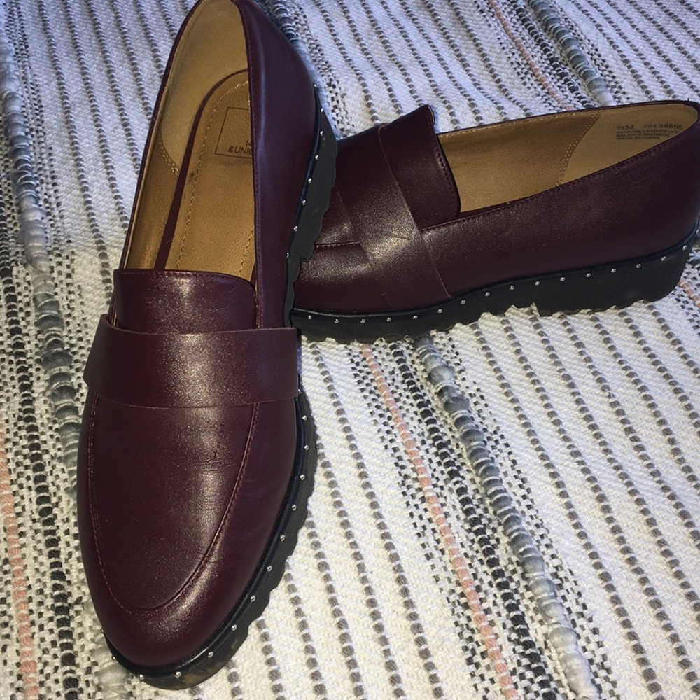 14th and union burgundy loafers 7.5